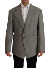 Dolce & Gabbana Gray Checkered Single Breasted Jacket Blazer -   -  Dolce & Gabbana.